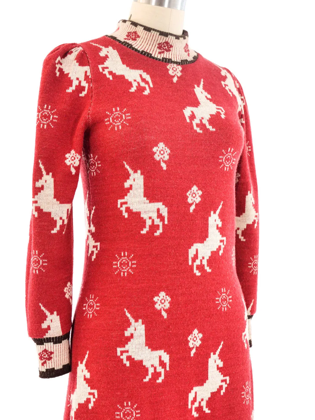 1970's Unicorn Sweater Dress