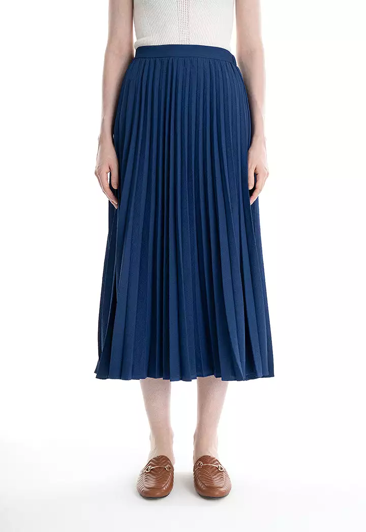 Accordion Pleated Flared Skirt