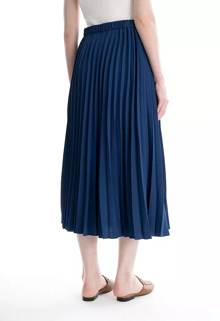 Accordion Pleated Flared Skirt