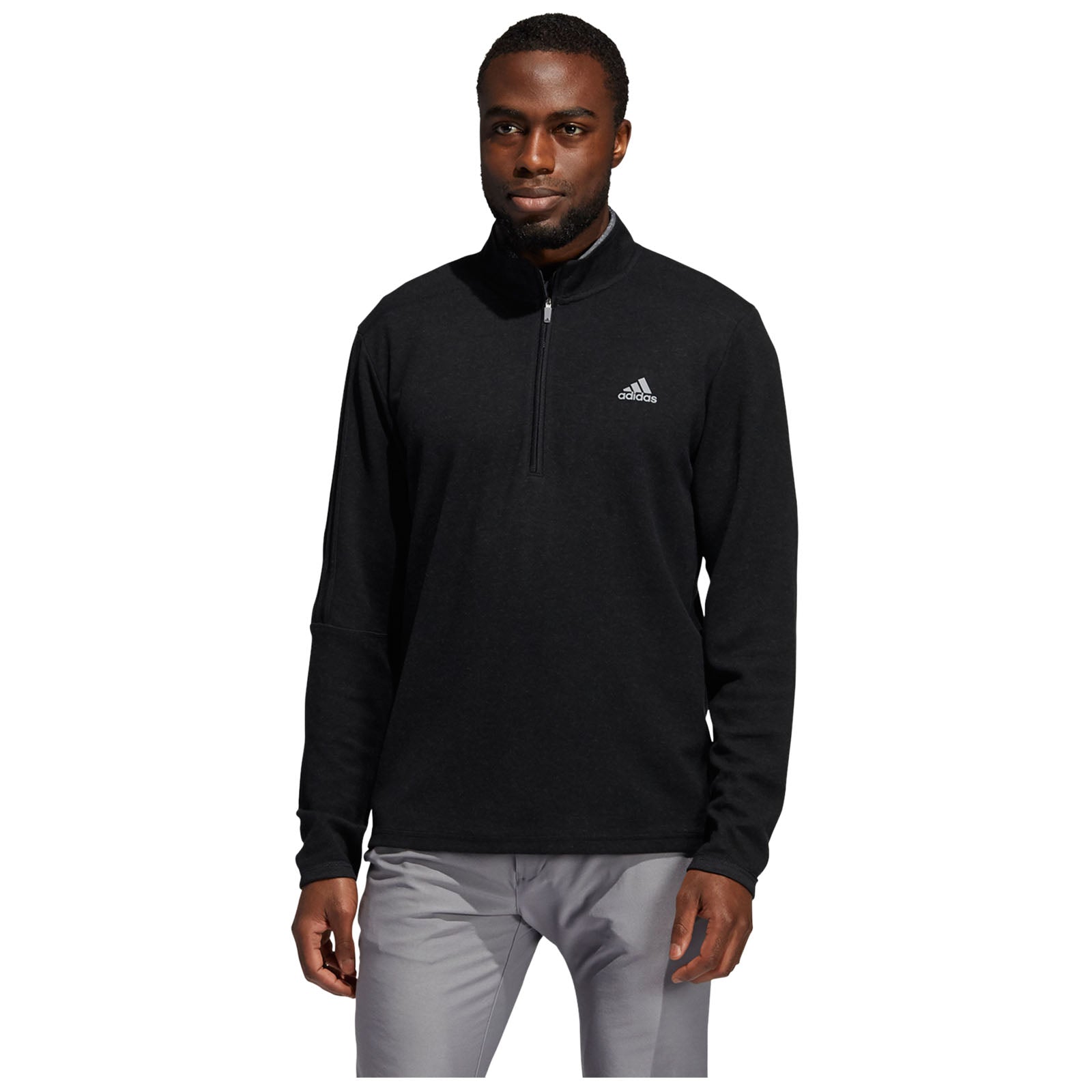 adidas Mens 3-Stripes Half Zip Sweatshirt