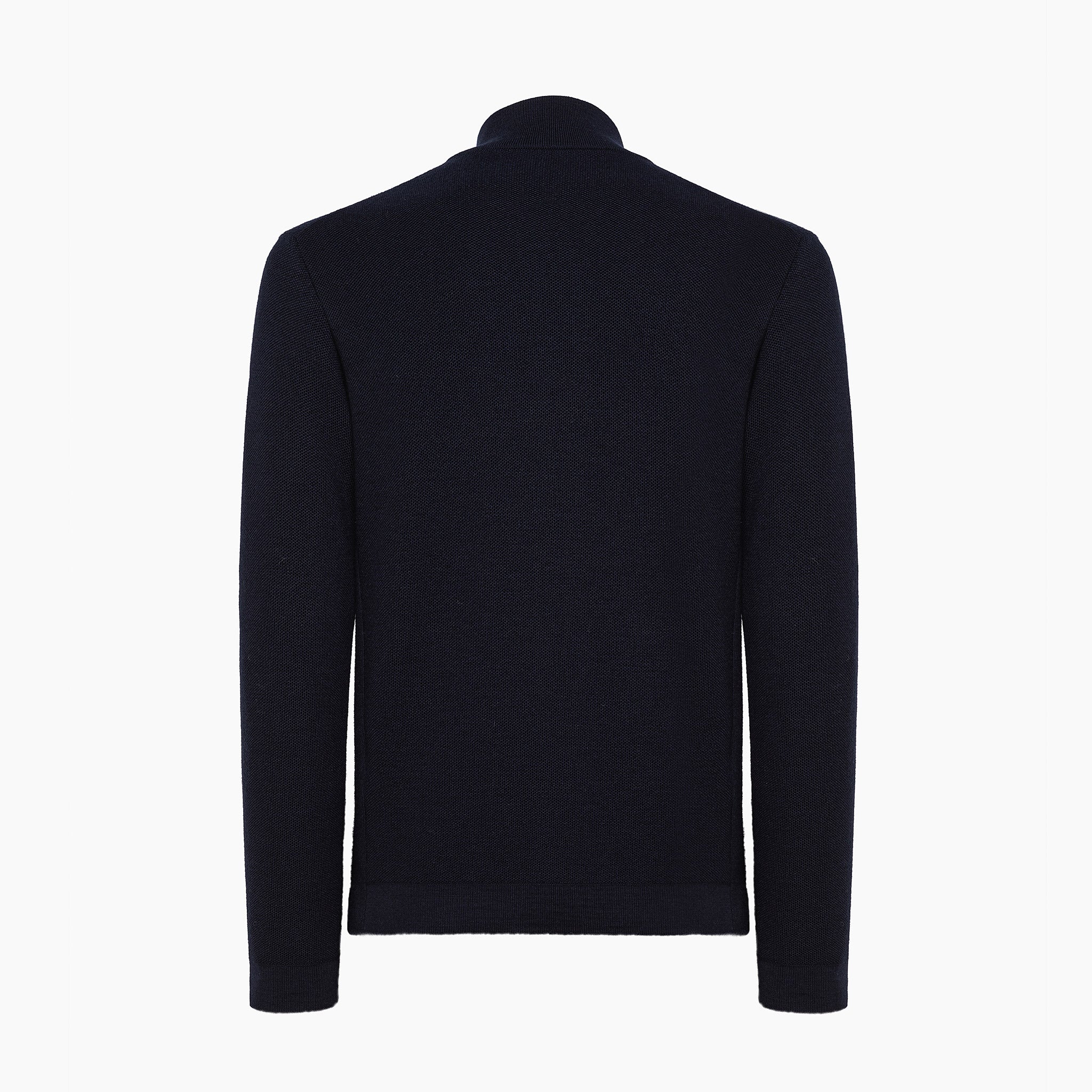 Alexis full zip honeycomb stitch jumper in Extrafine Wool