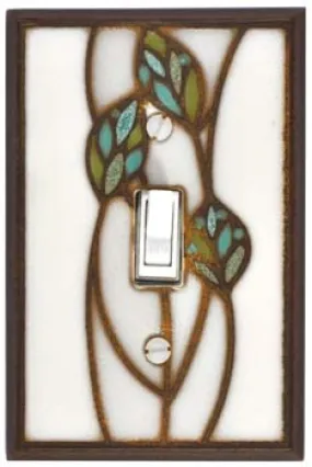 All Fired Up - Single Switchplate - Three Leaves #FL180