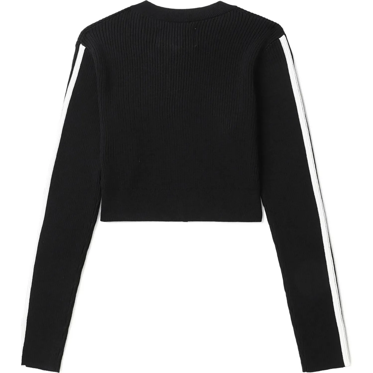 APEE RIBBLED ZIP UP KNIT TOP LADIES