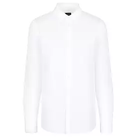 Armani Exchange Cotton Stretch Long Sleeve Shirt - White