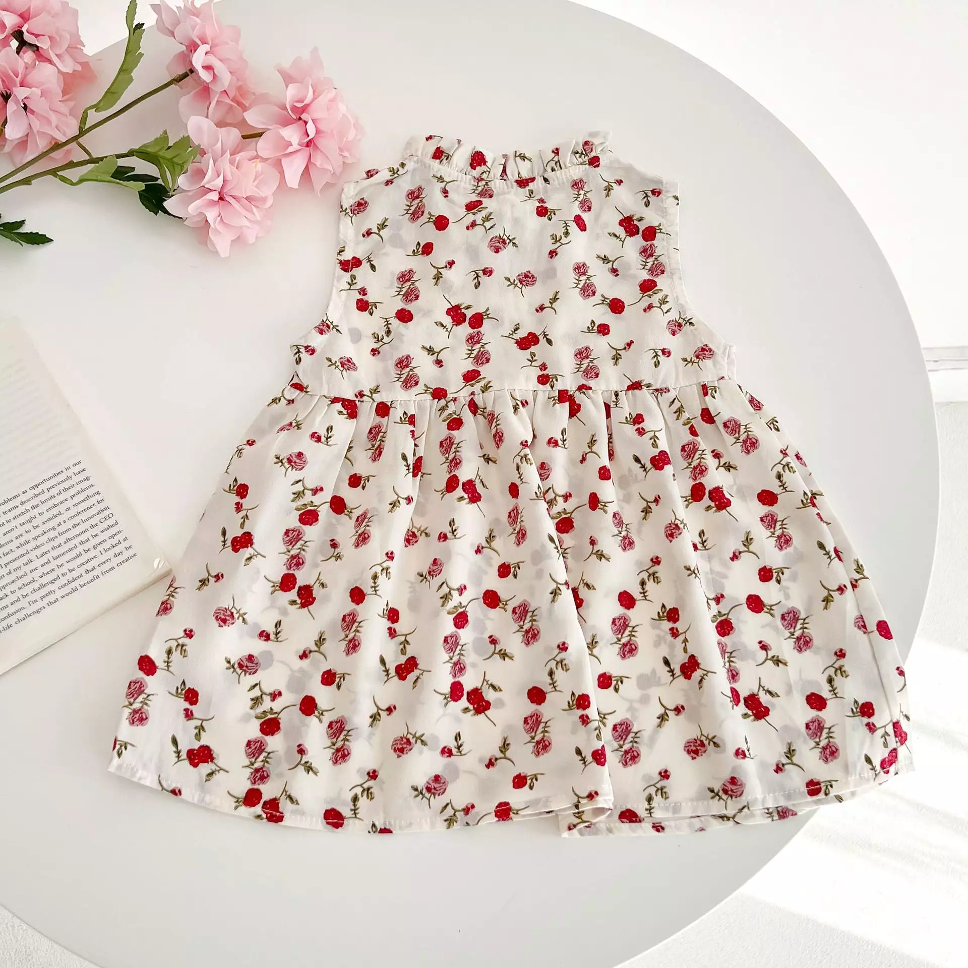 Baby Kid Girls Flower Print Dresses Wholesale 24030110