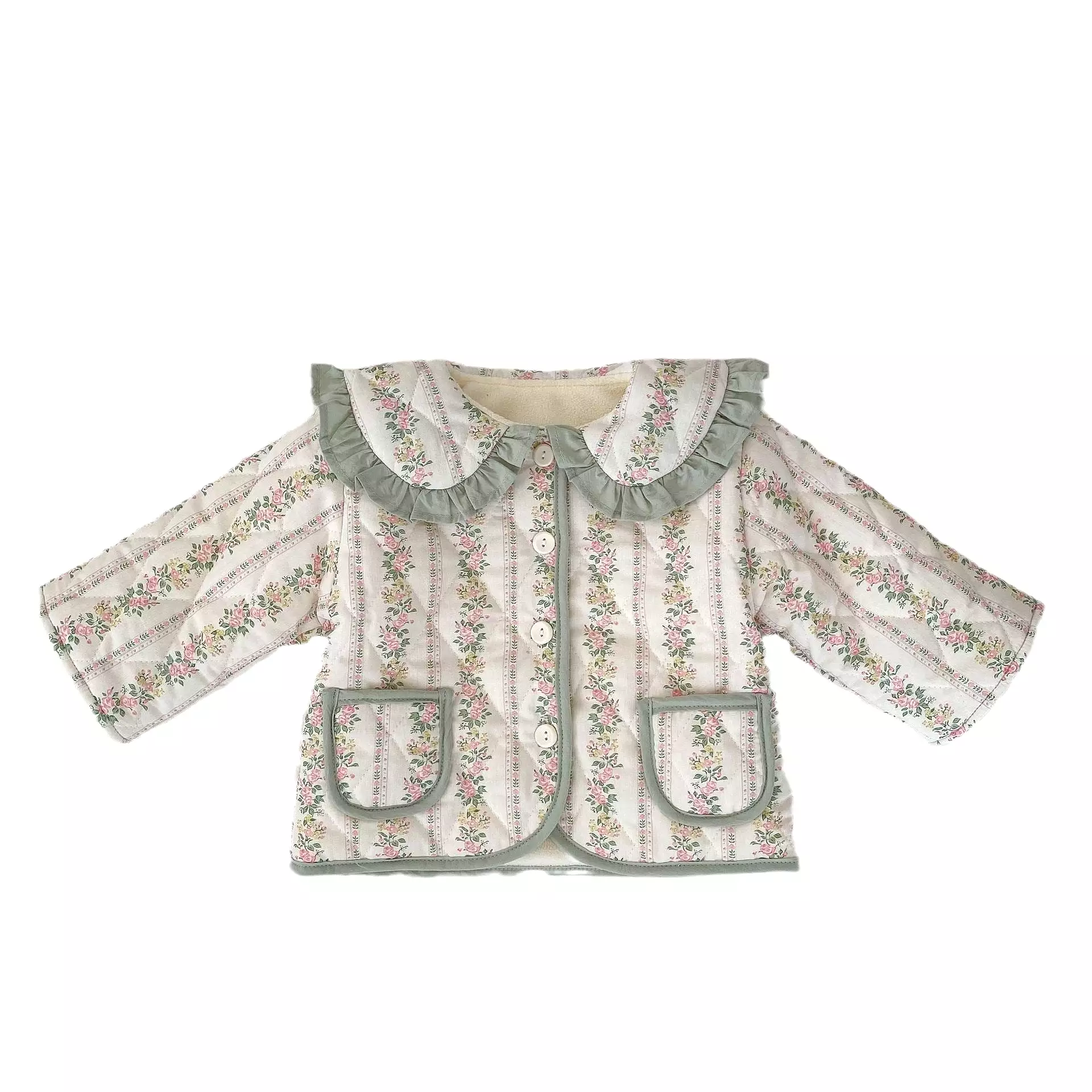 Baby Kid Girls Flower Print Jackets Outwears Wholesale 23101972