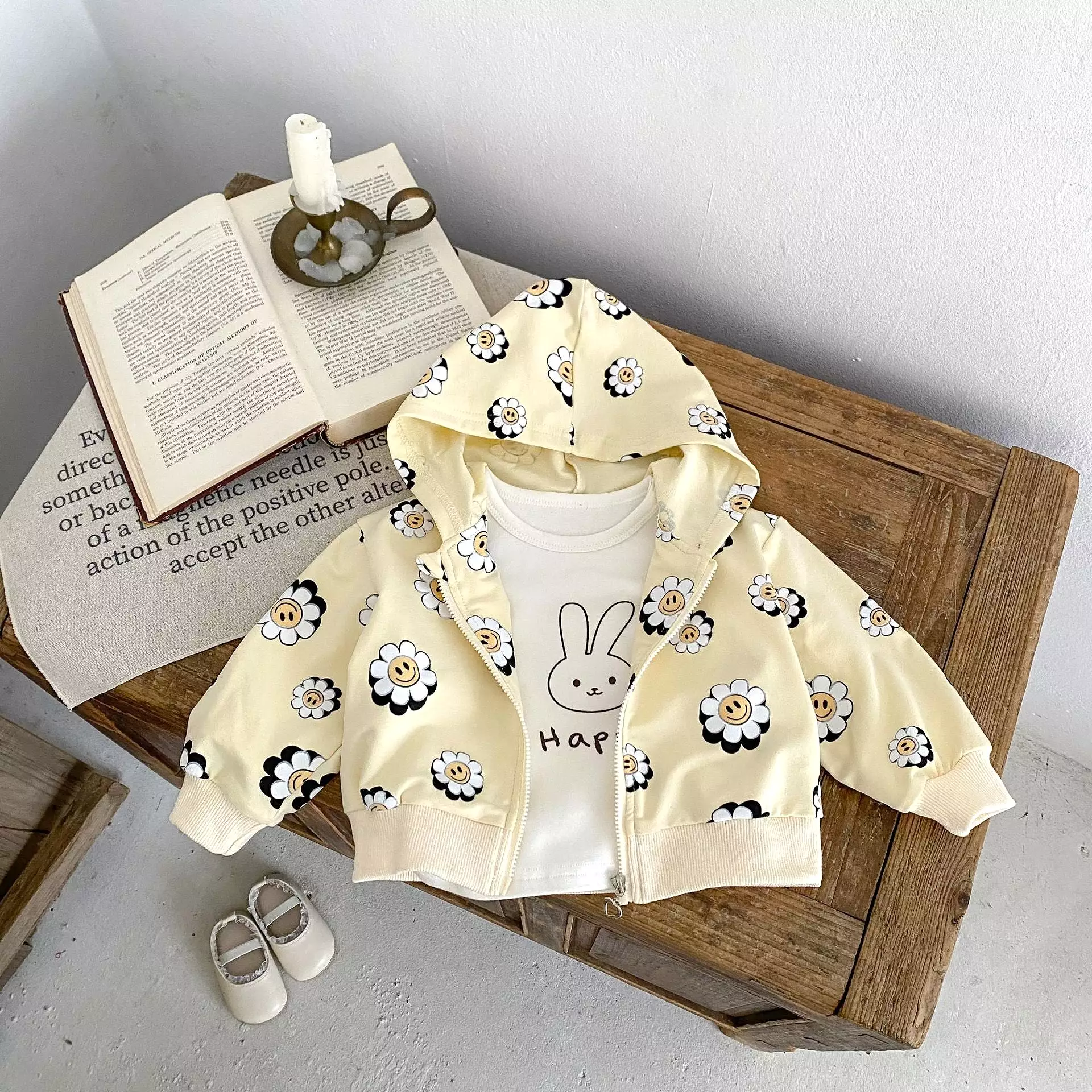 Baby Kid Girls Flower Print Jackets Outwears Wholesale 24011196