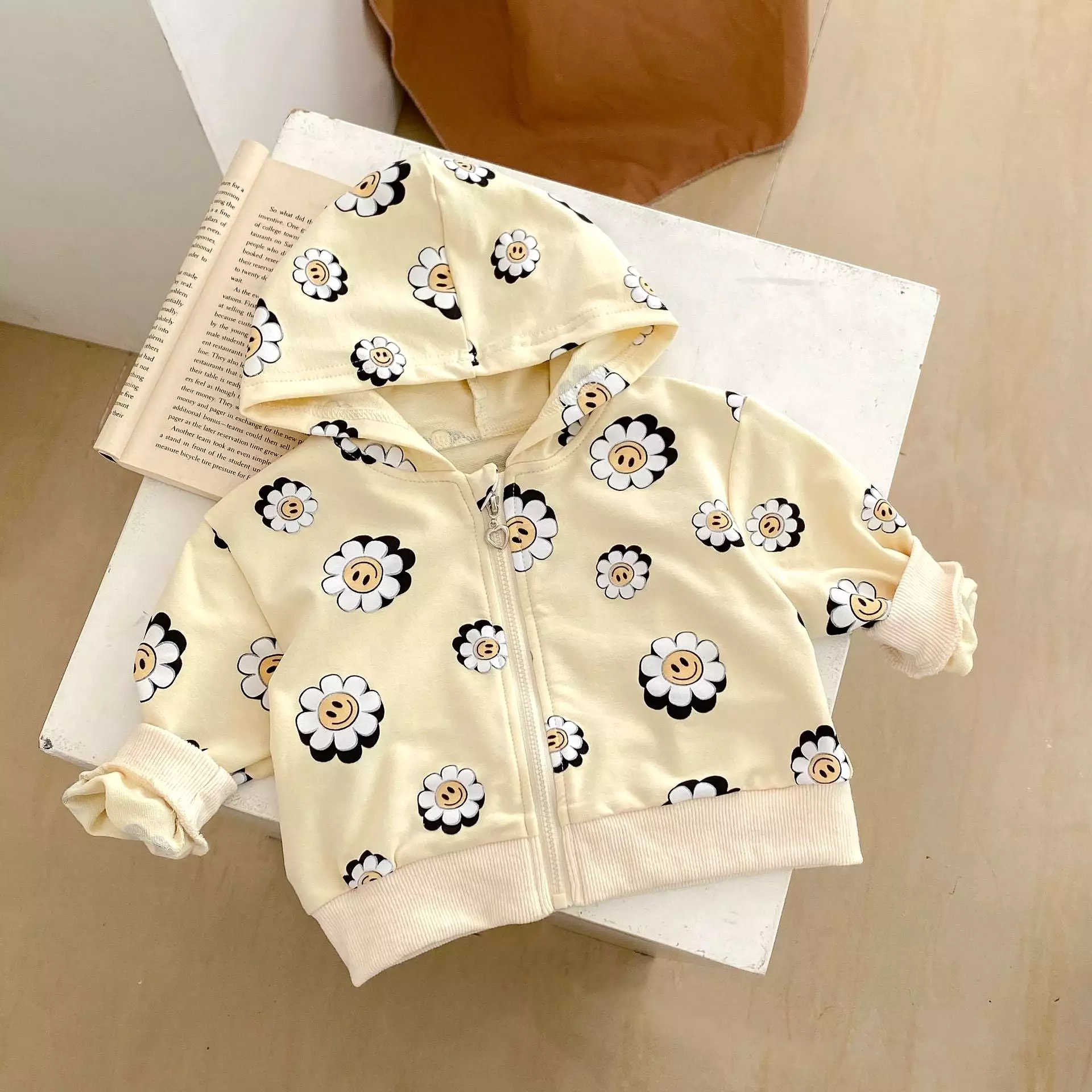 Baby Kid Girls Flower Print Jackets Outwears Wholesale 24011196