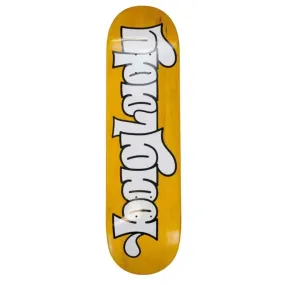 Baglady Supplies Throw Up Logo Skateboard Deck Yellow 8.375