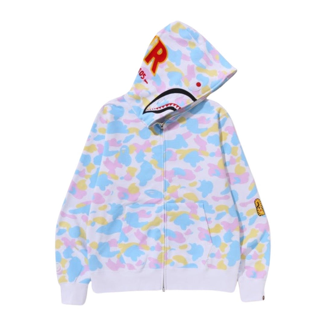 BAPE Multi Camo Full Zip Up Hoodie