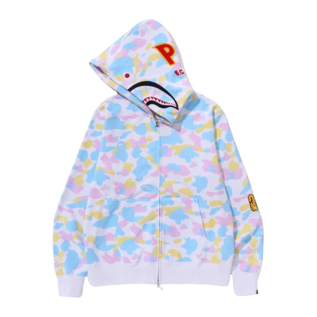 BAPE Multi Camo Full Zip Up Hoodie