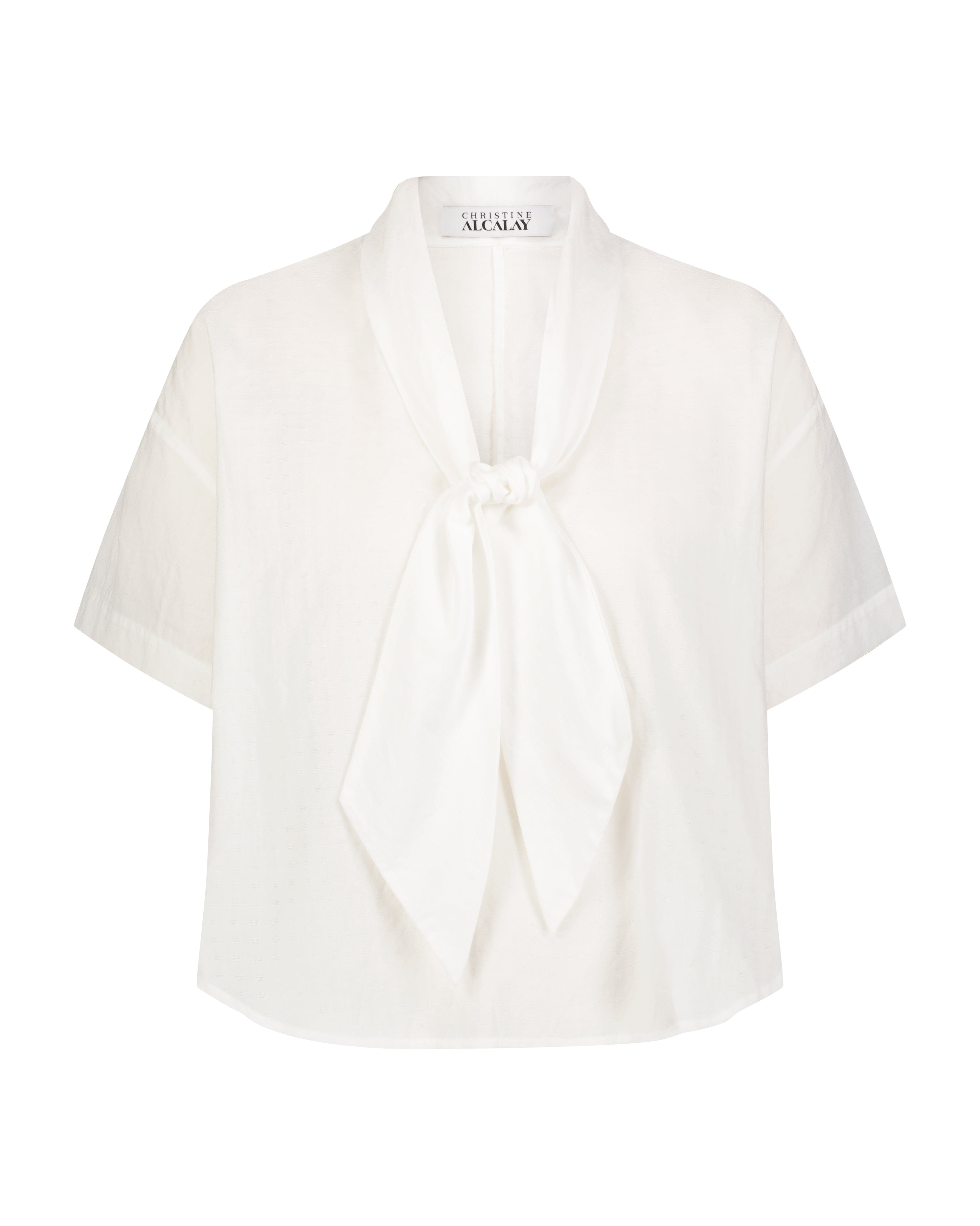 Betty Blouse in Ticked Cotton