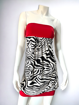 Binti Dress - Zebra Red