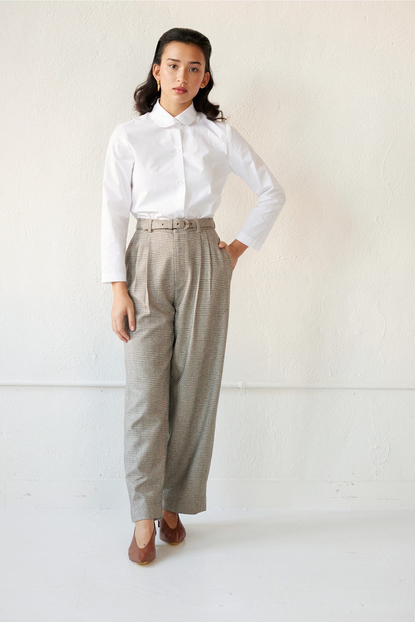 Binty Blouse in White Cotton