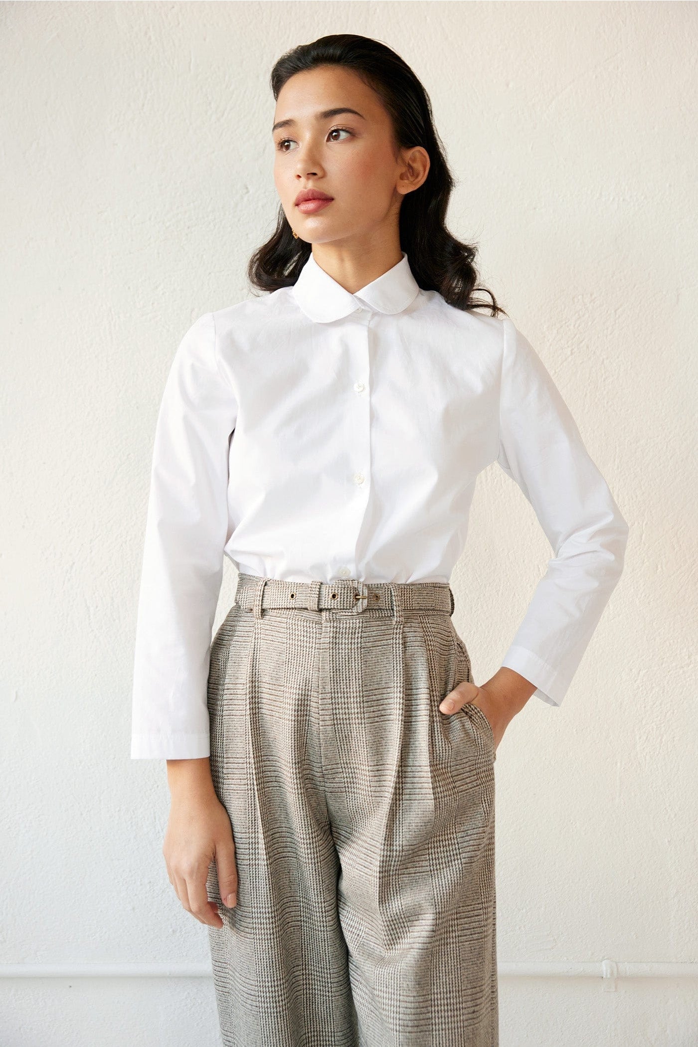 Binty Blouse in White Cotton