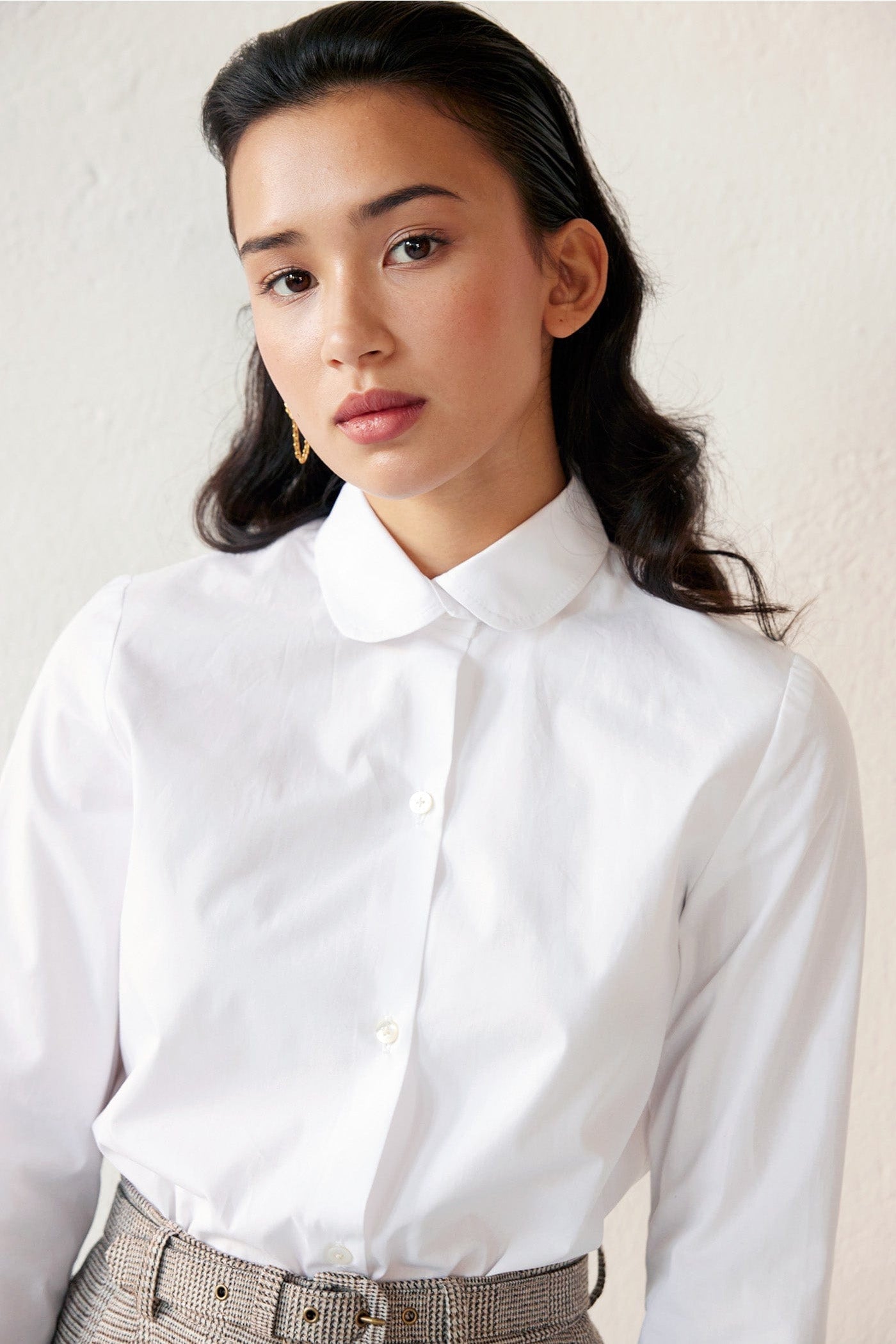 Binty Blouse in White Cotton