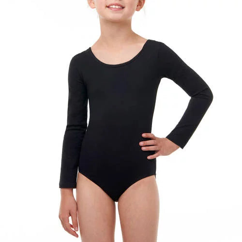 Black 000669 Child Long Sleeve Leotard