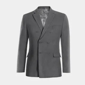  Blazer cruzada gris elástica