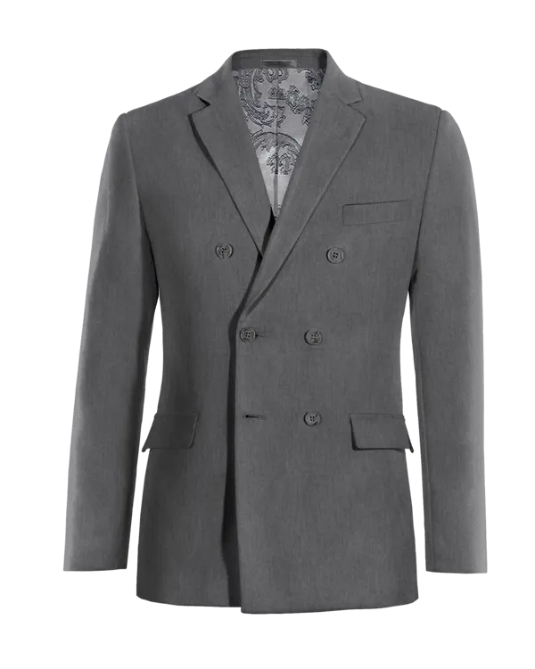  Blazer cruzada gris elástica