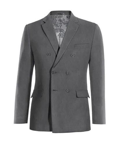  Blazer cruzada gris elástica