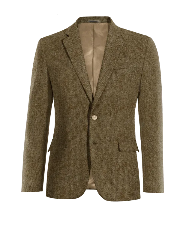  Blazer marrón de donegal tweed esencial