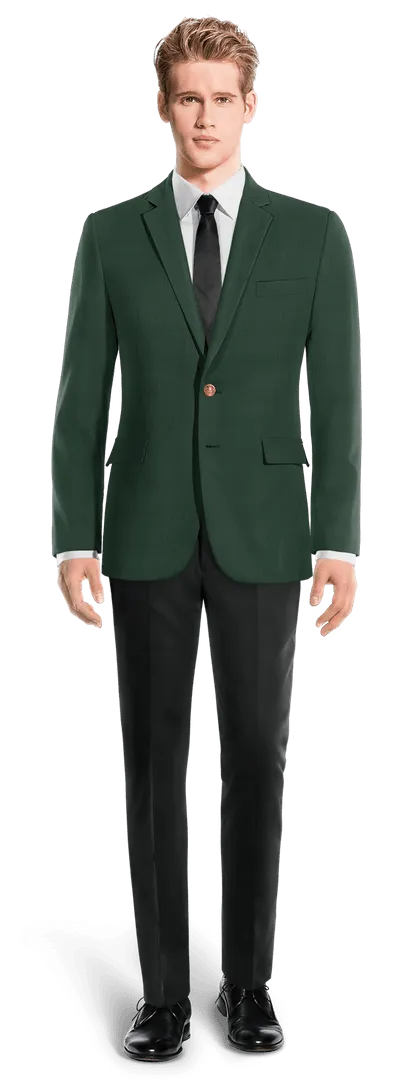  Blazer verde slim fit