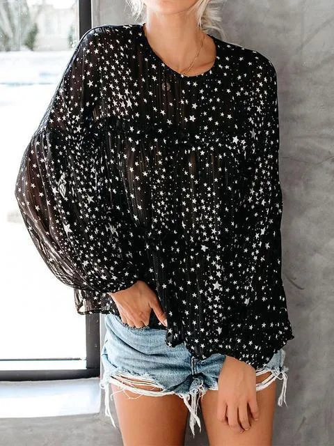 Blouse à Pois Imprimé toiles