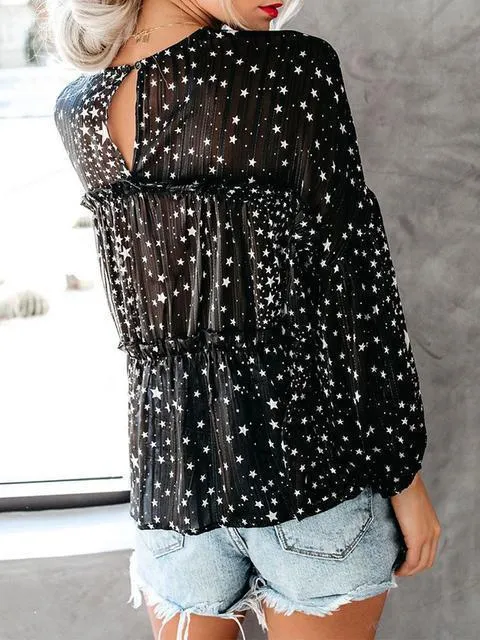 Blouse à Pois Imprimé toiles