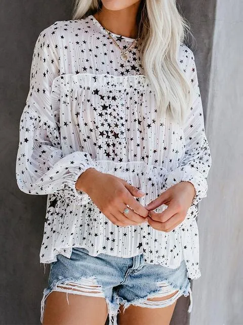 Blouse à Pois Imprimé toiles