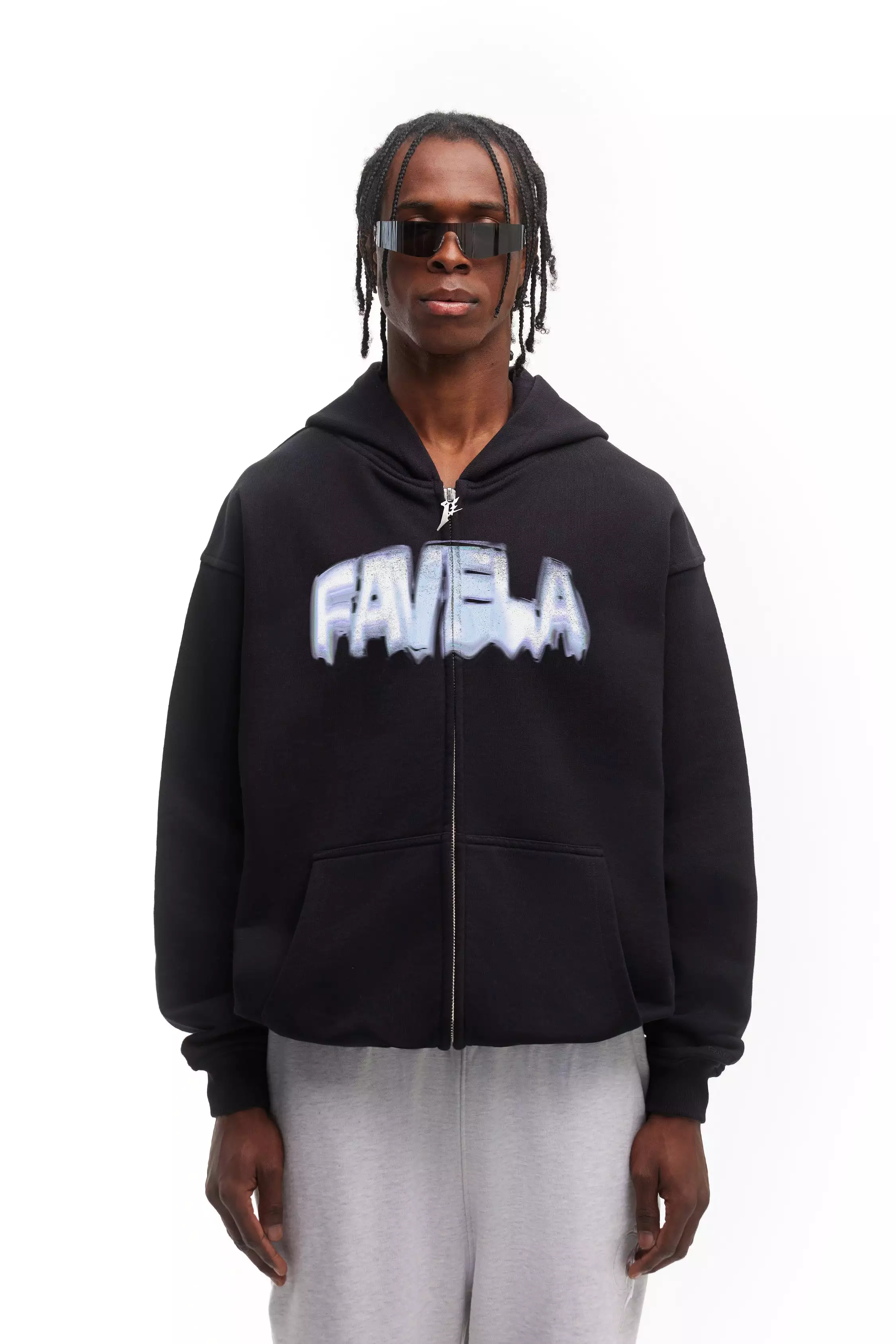 BLUR BLACK FRONTZIP