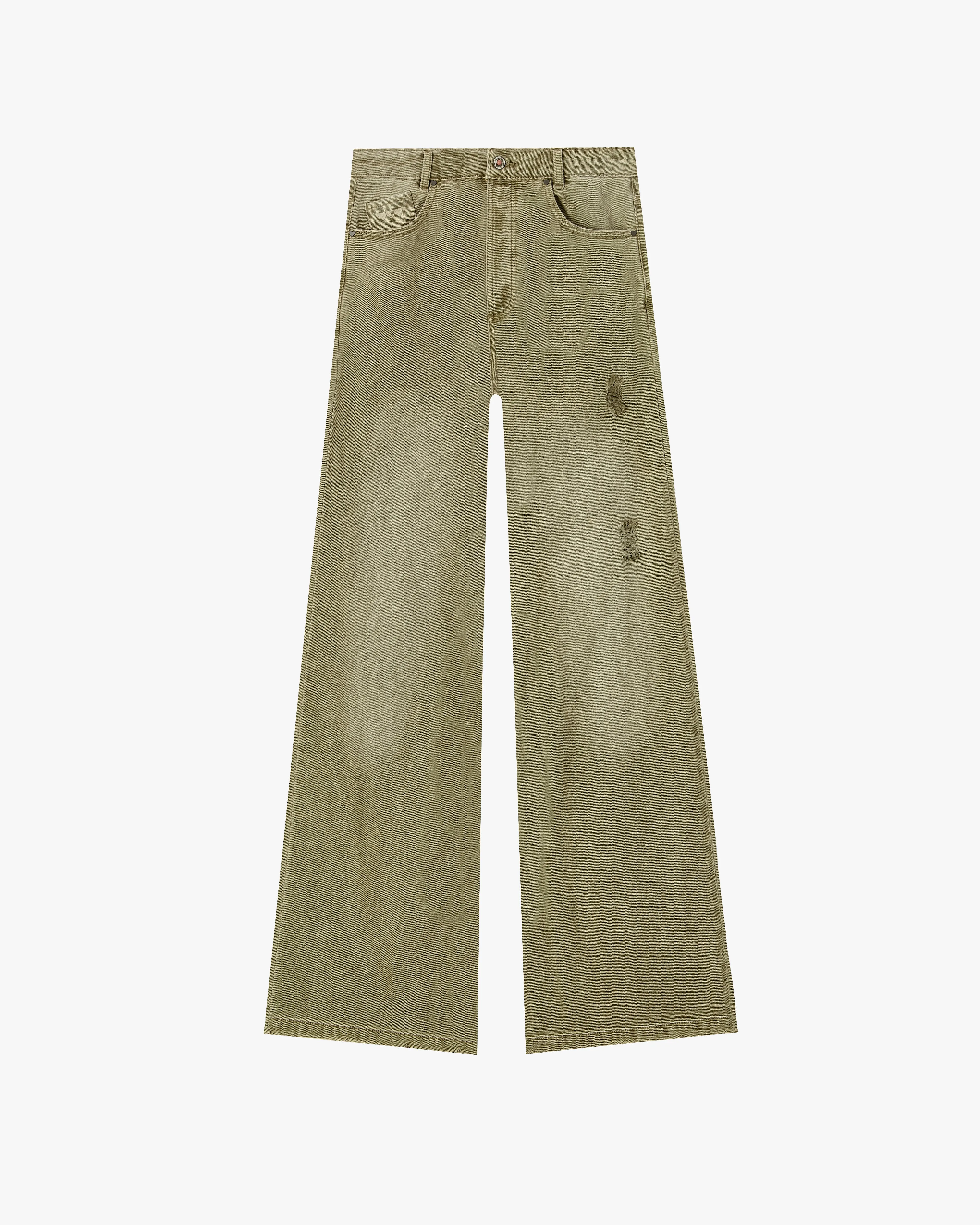 BOOTCUT PANTS GREEN