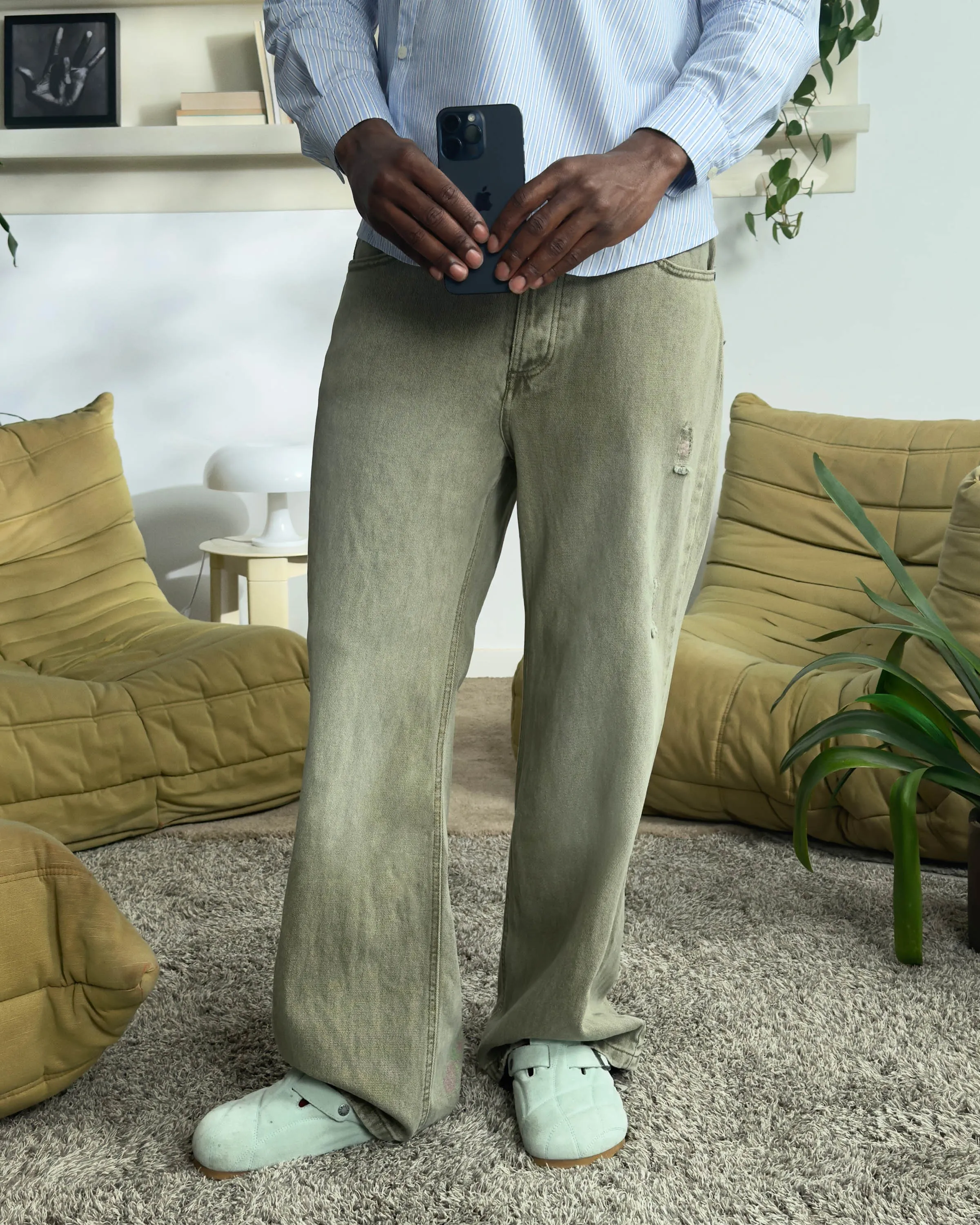 BOOTCUT PANTS GREEN