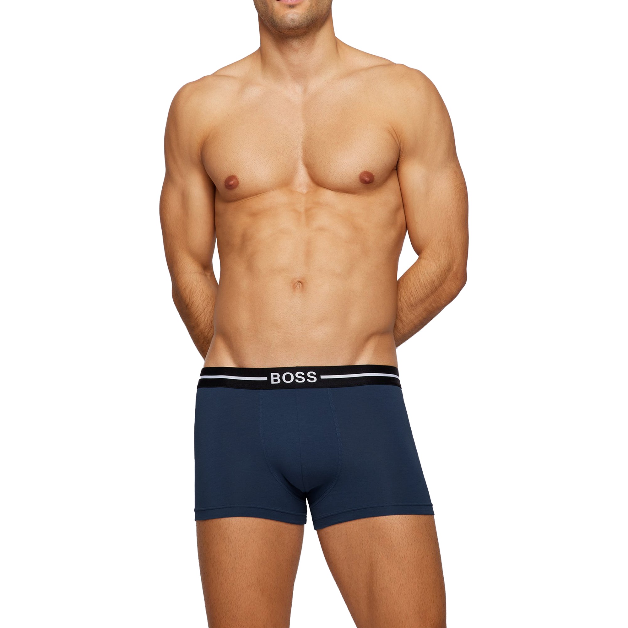 Boss 3 Pack Cotton Stretch Boxer Brief - Navy/Black/Khaki