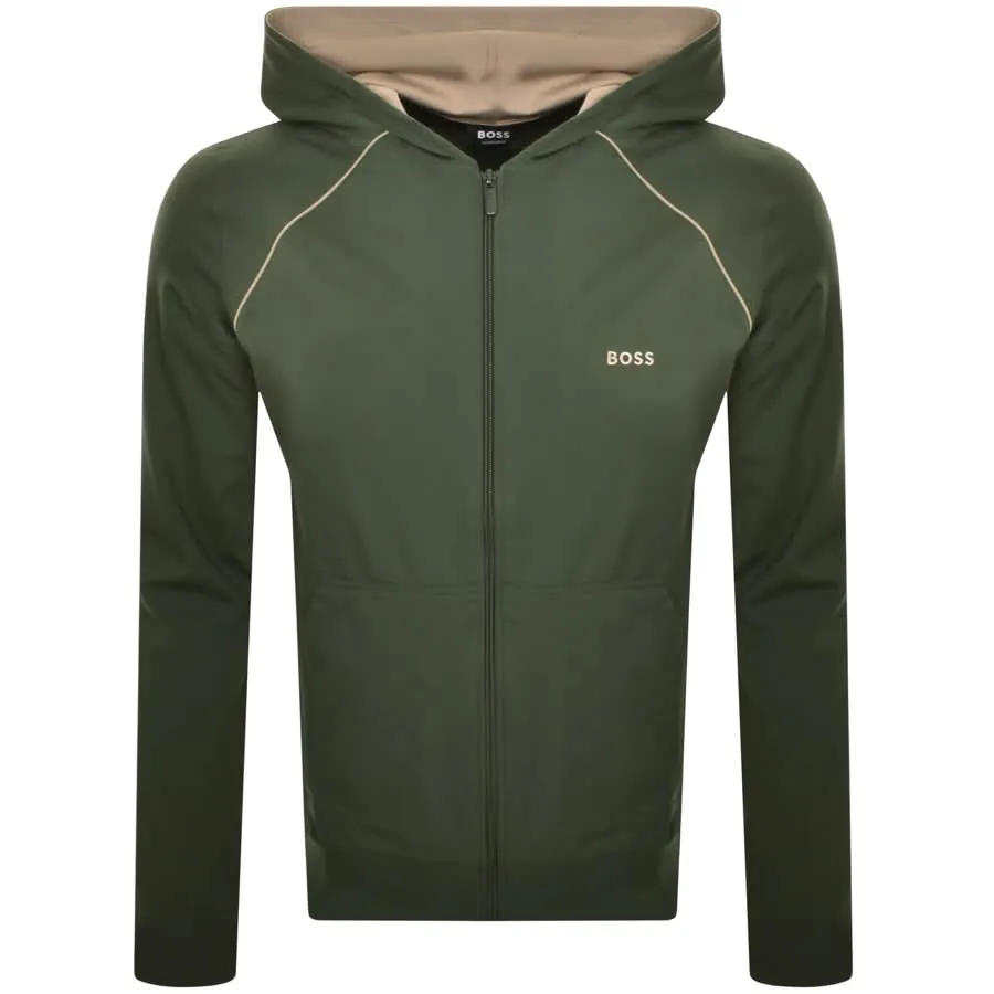 BOSS Mix And Match Full Zip Hoodie Green