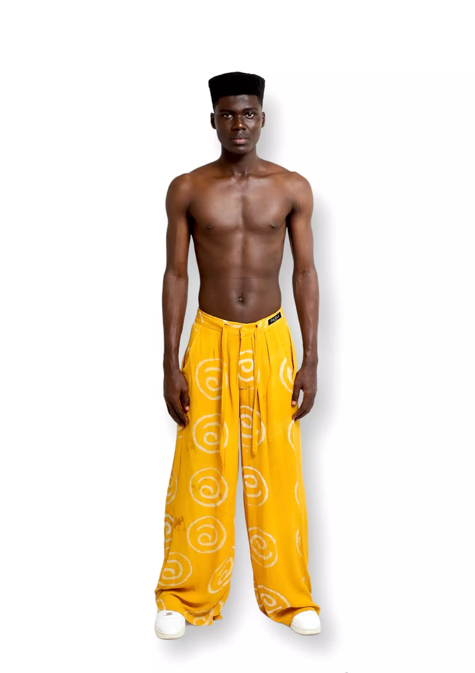 Branco Baggy Yellow Cotton Trouser