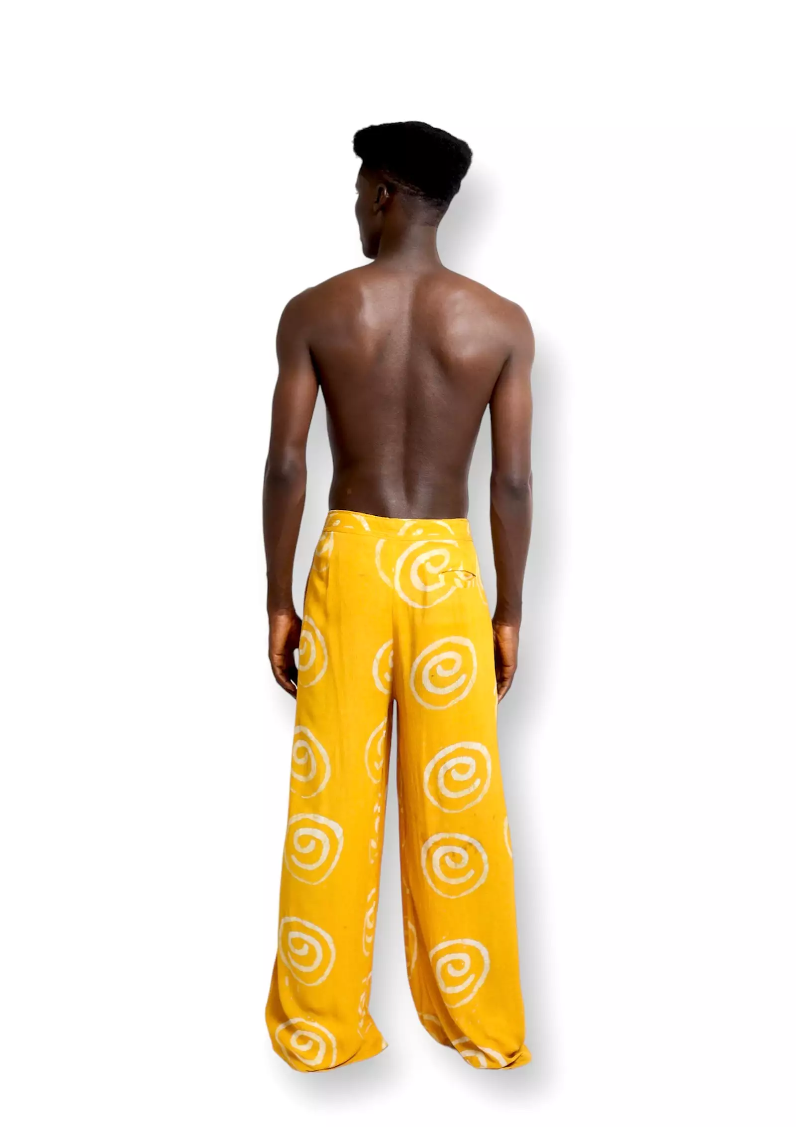 Branco Baggy Yellow Cotton Trouser