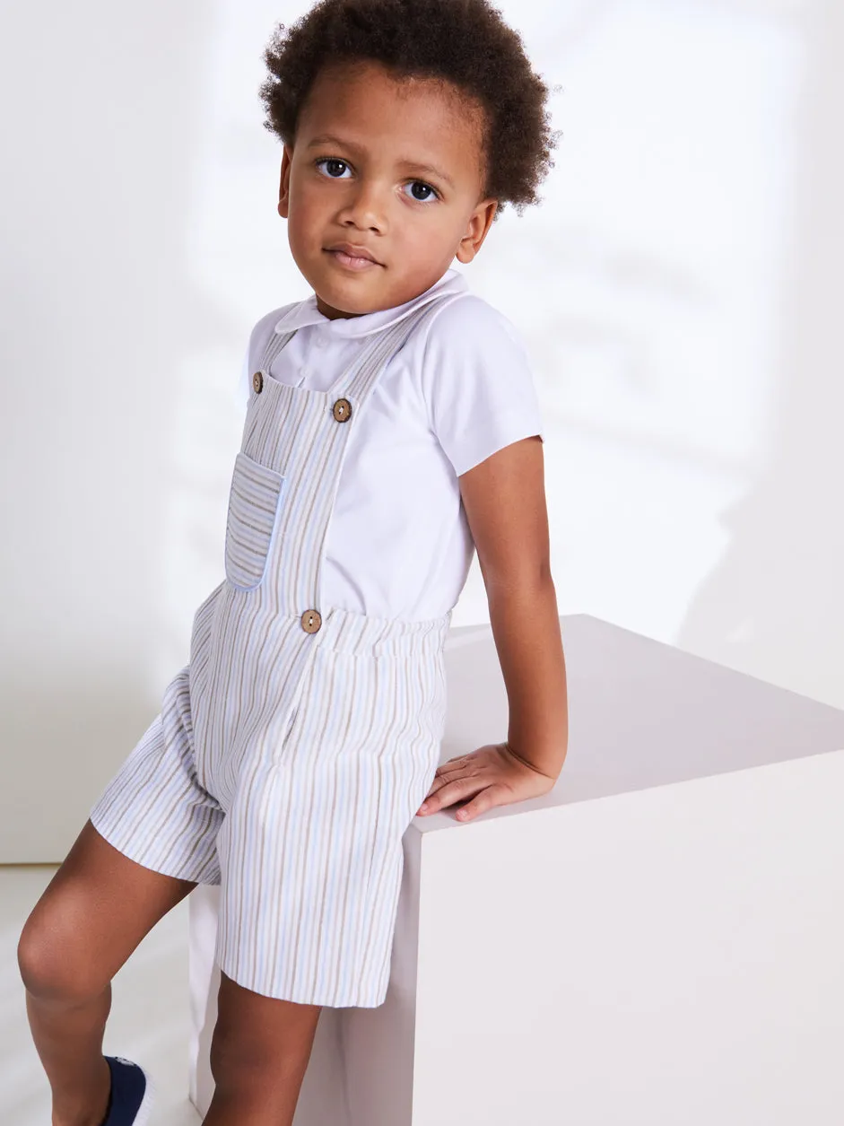 Button Detail Cotton Top in White (2-5yrs)