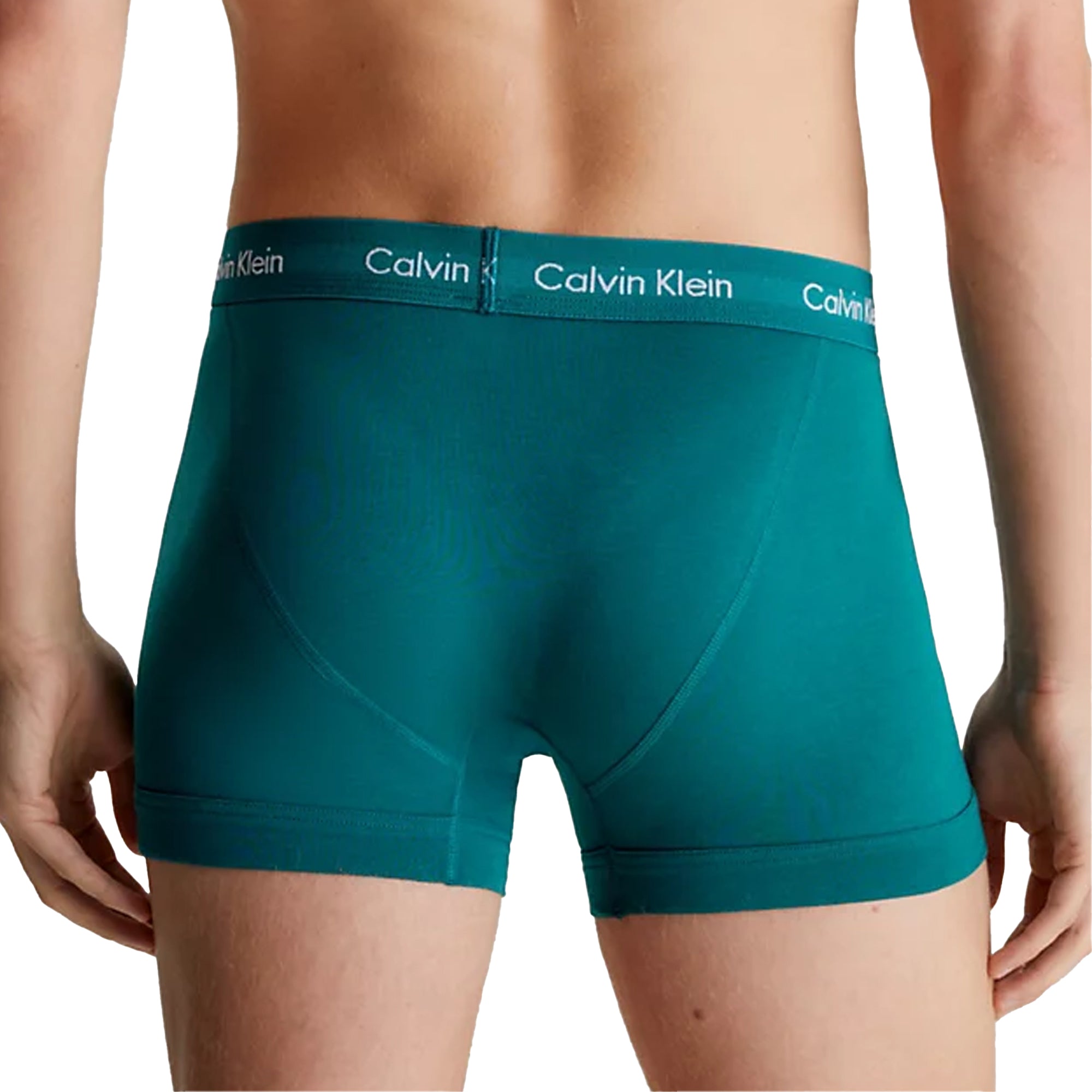 Calvin Klein Cotton Stretch Trunks - Grey Heather/Chesapeake Bay/Jewel