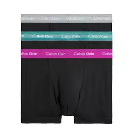 Calvin Klein Cotton Stretch Trunks - Wild Aster/Grey Heather/Arctic Green