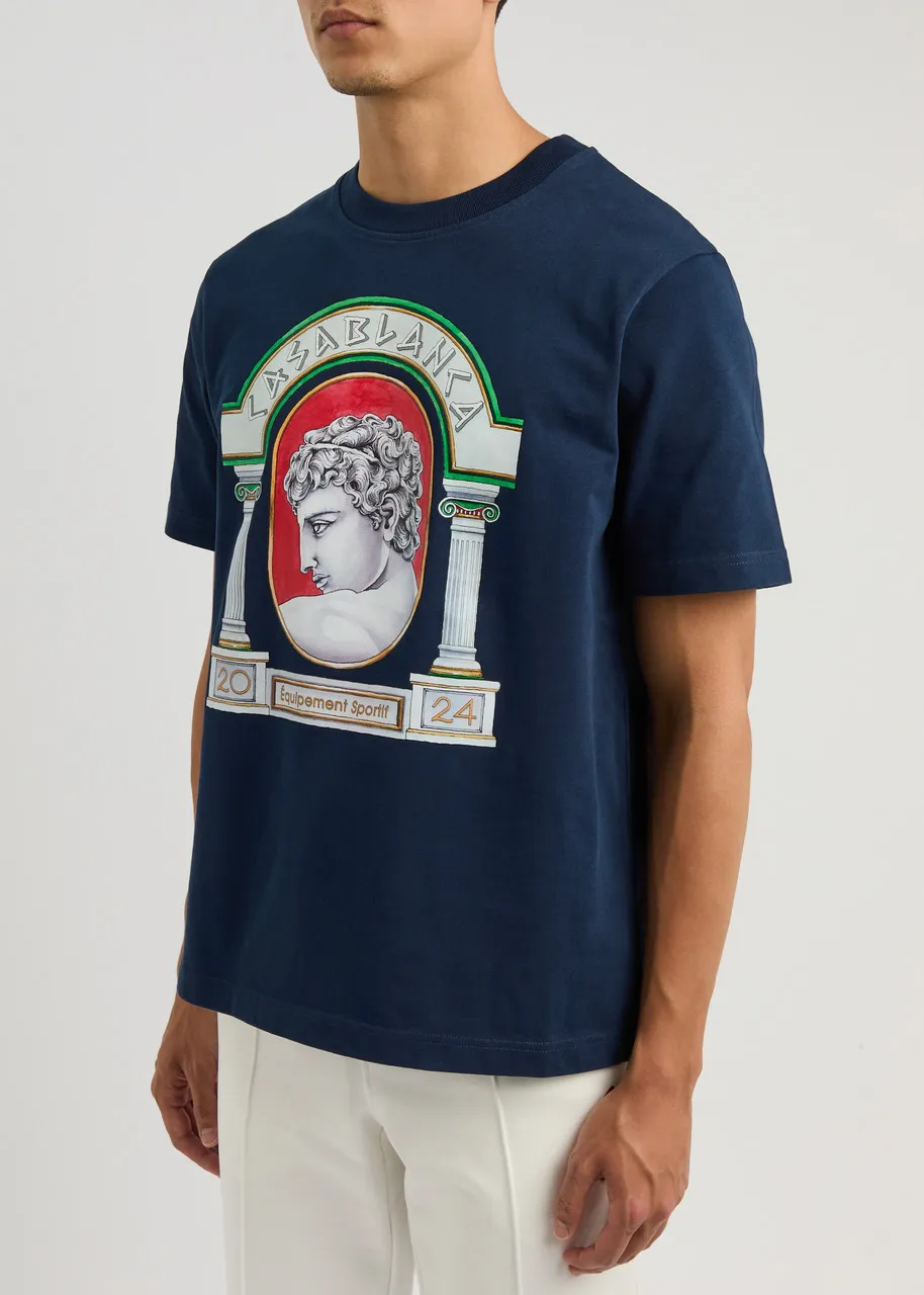 CASABLANCA La Medaille printed cotton T-shirt -                         -                     -                