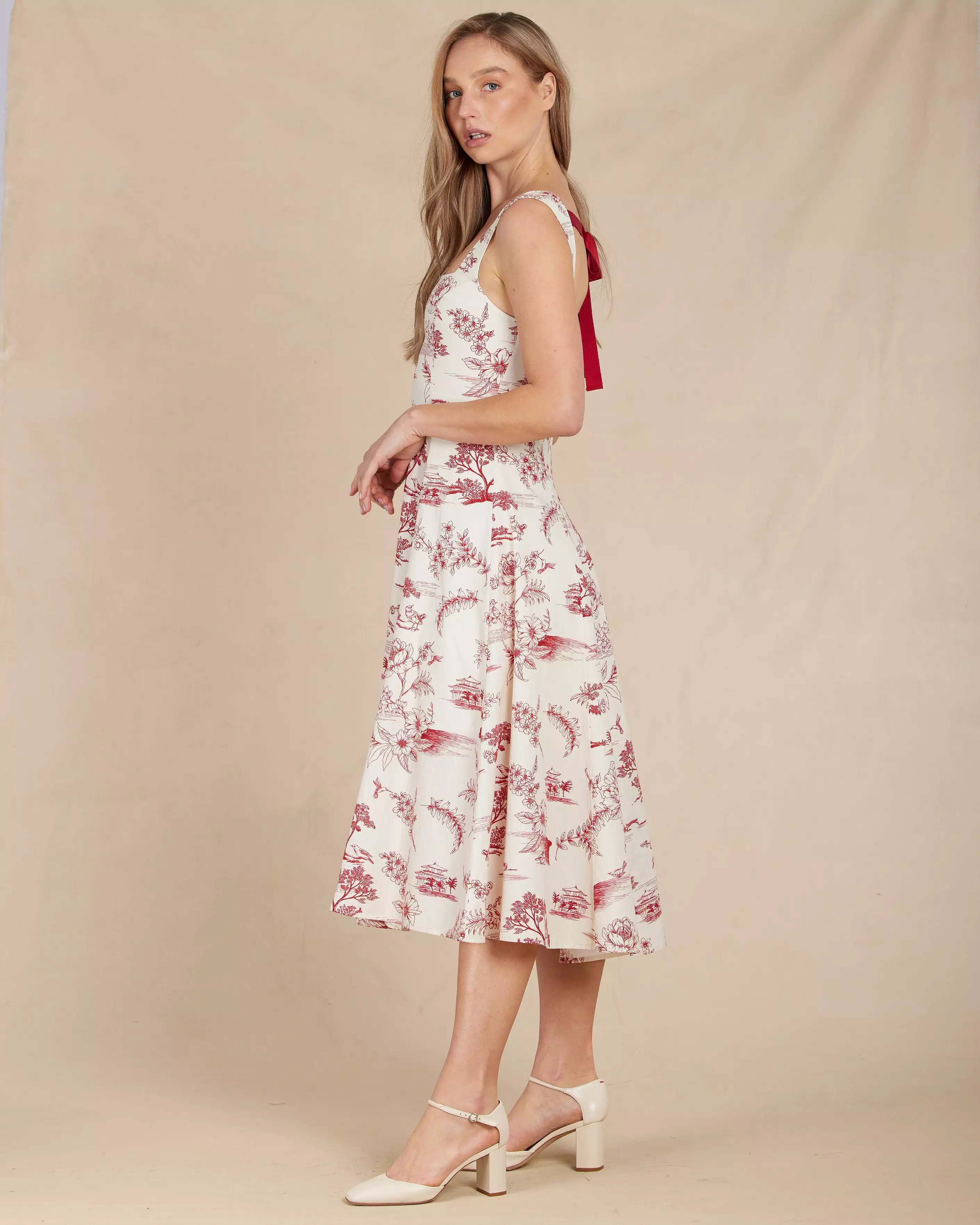 Chianti Toile Sleeveless Dress