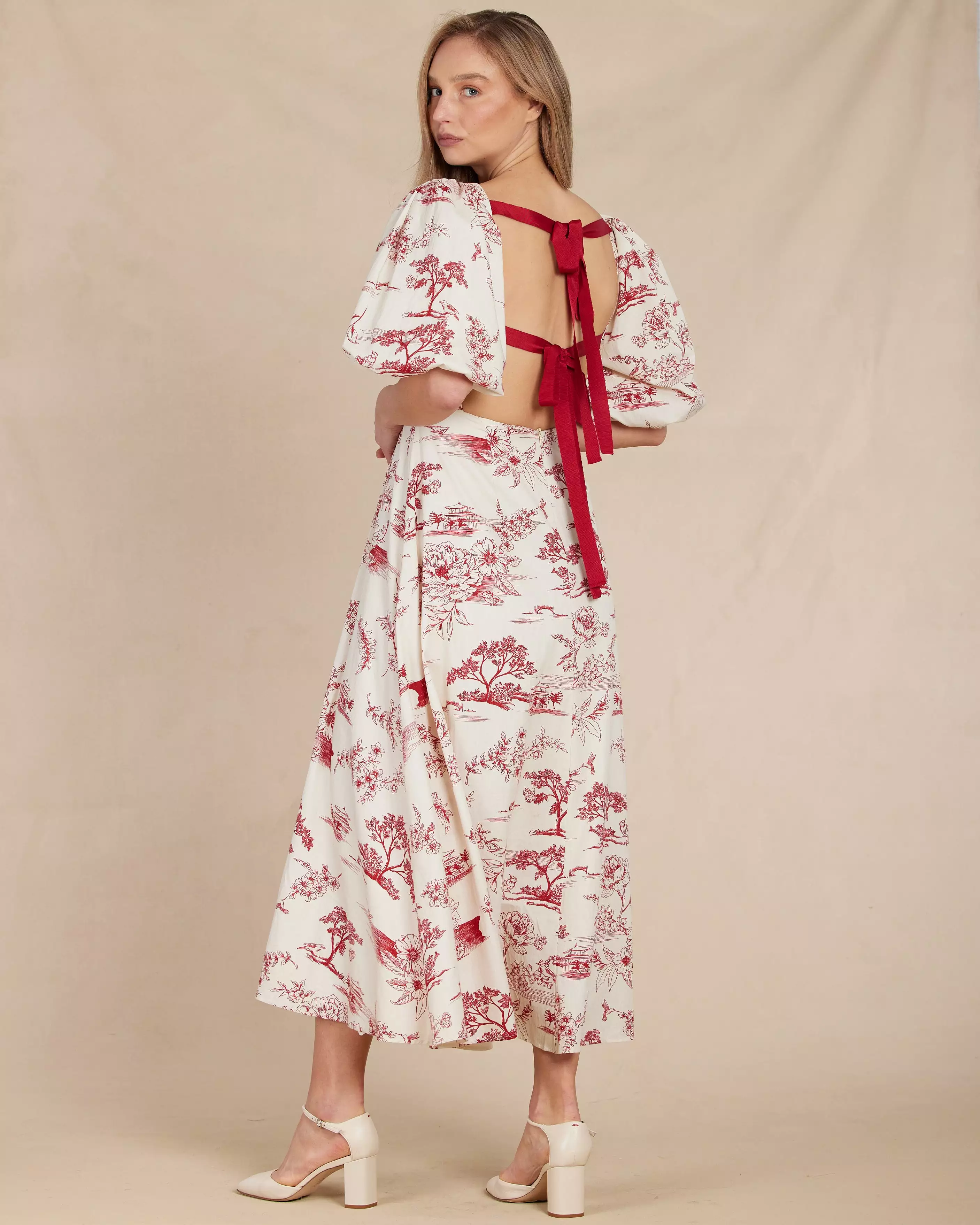 Chianti Toile S/S Midi Dress