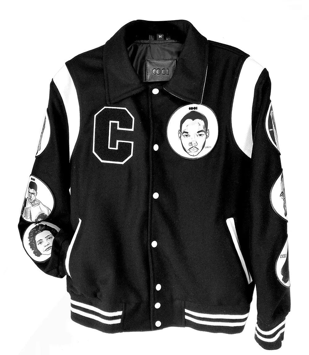 COOL Icons Varsity Jacket: Black & White - PRE ORDER