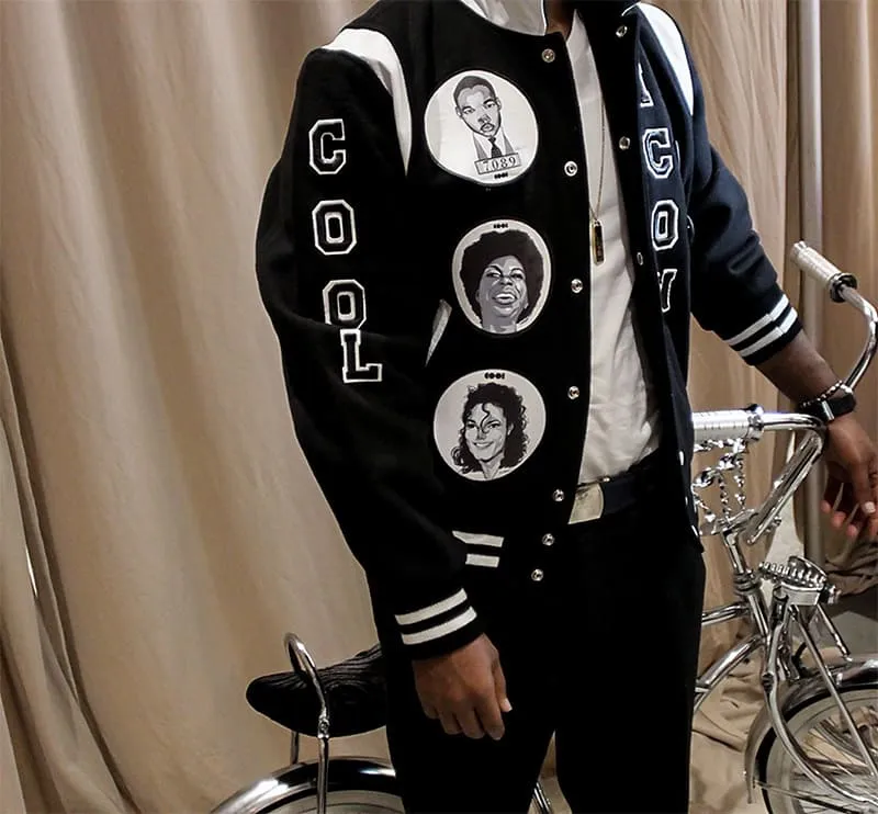 COOL Icons Varsity Jacket: Black & White - PRE ORDER