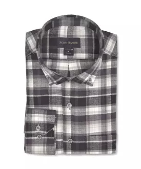 COTTON FLANNEL PLAID, BLACK