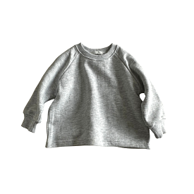 Cotton Sweatshirt - White Grey Melange