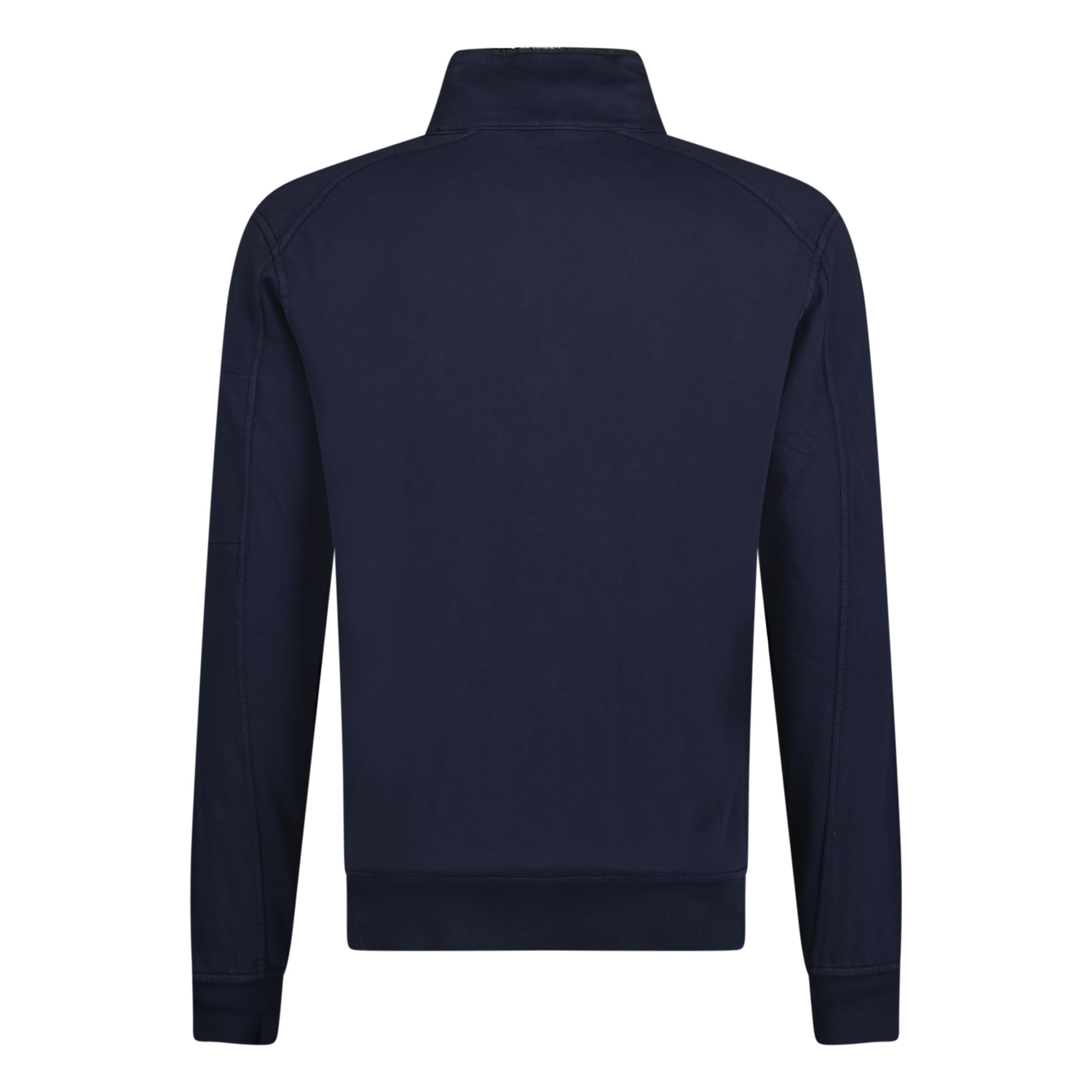 CP COMPANY NAVY LENS HALF ZIP SWEATSHIRT