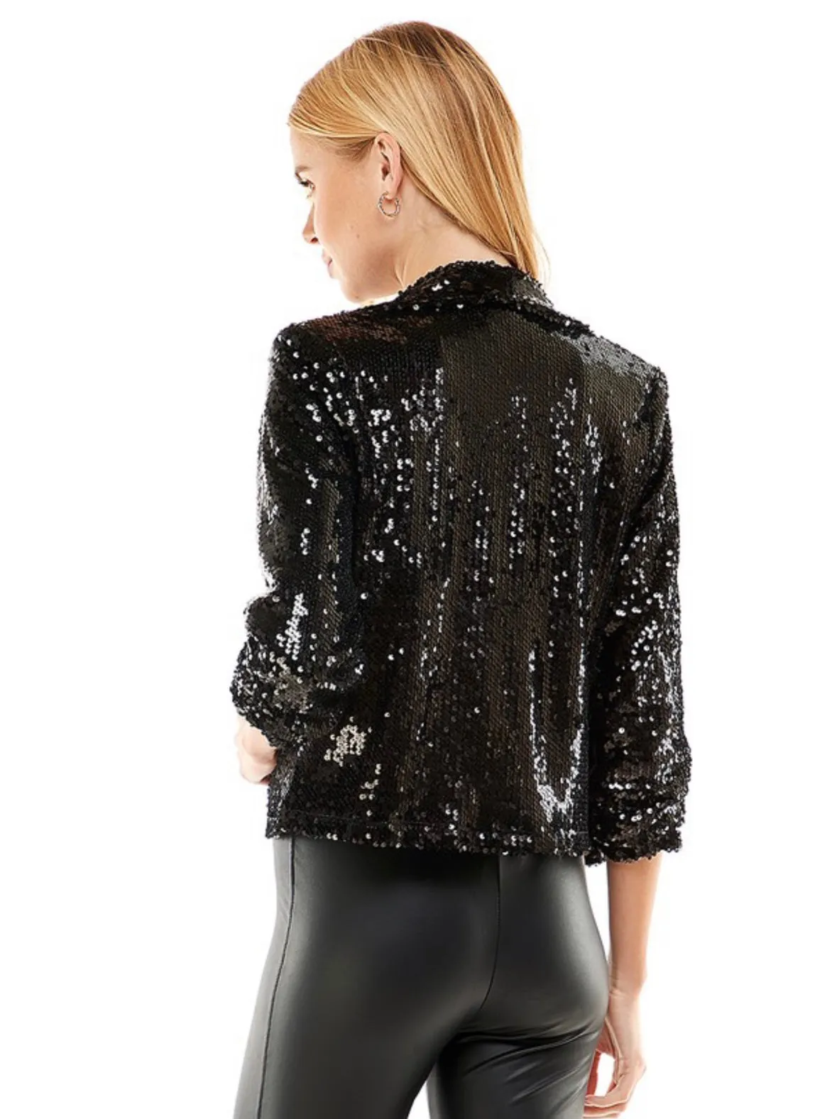 Cropped Sequin Blazer