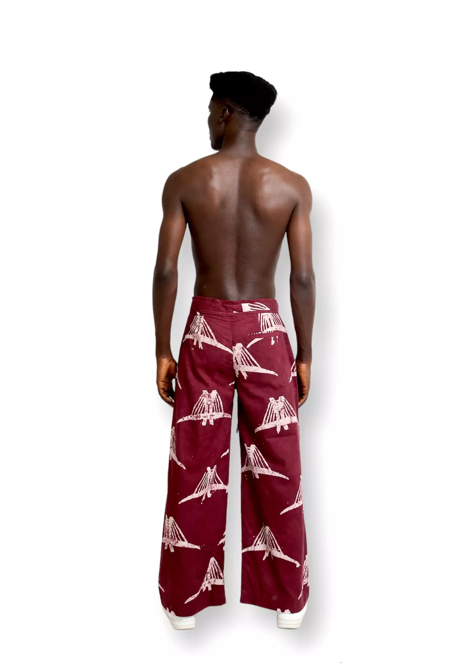 Cute Saint Ofin Burgundy Cotton Trouser