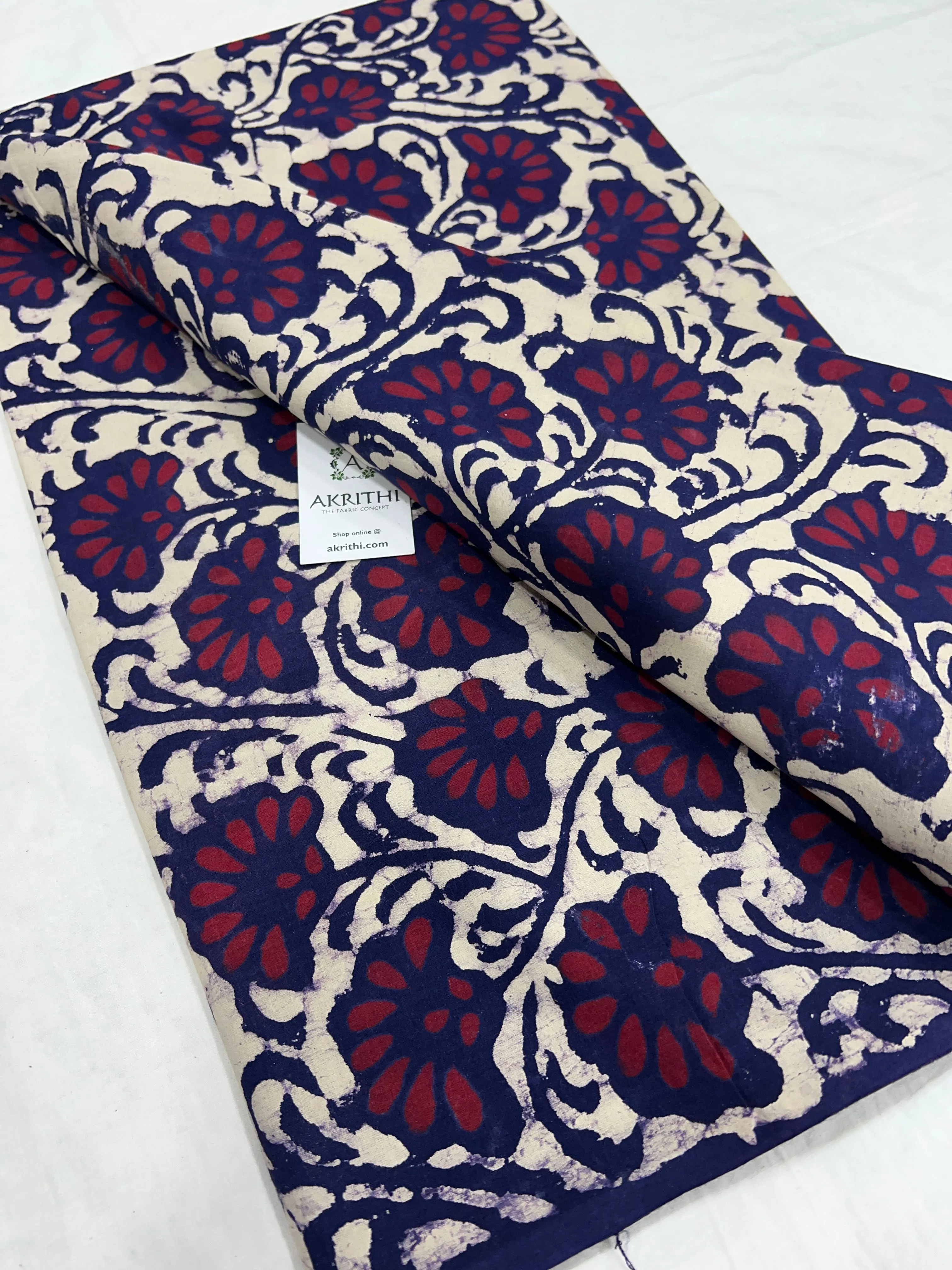 Dabu Printed pure cotton fabric